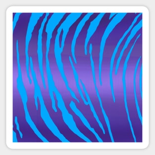 Metallic Tiger Stripes Purple Blue Sticker